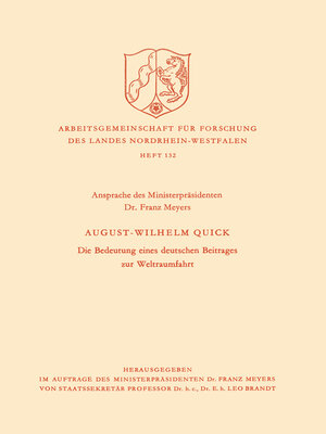 cover image of Die Bedeutung eines deutschen Beitrages zur Weltraumfahrt